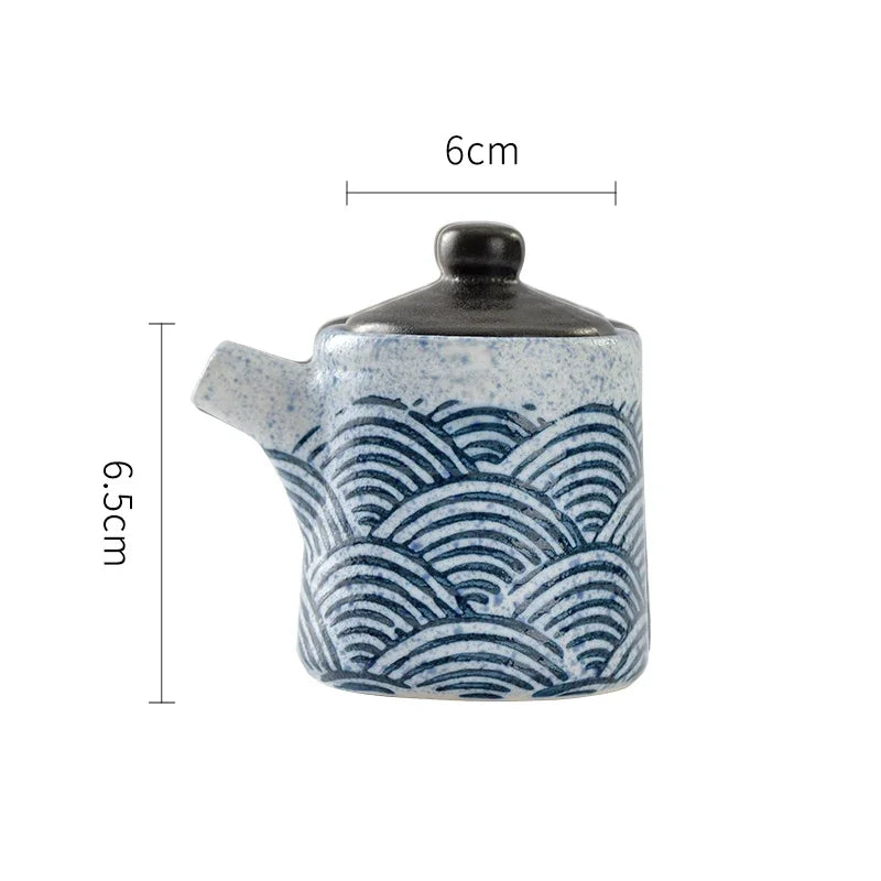 Ceramic Spice Jar Salt and Pepper Shakers Wooden Tray Seasoning Box Home Kitchen Tools Spice Organizer Jars Kitchen Accessories Oasis Select A oil bottle