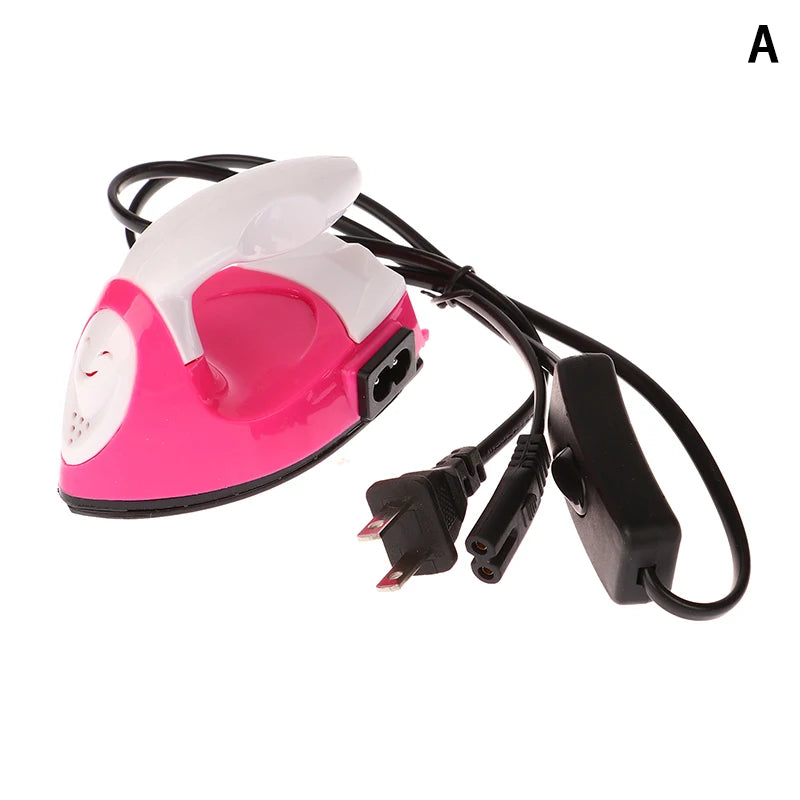 EU/US/UK Plug Mini Craft Iron Electric Iron Portable Handy Heat Press Diy Small Iron For Ironing Clothes Laundry Appliances Oasis Select A-US