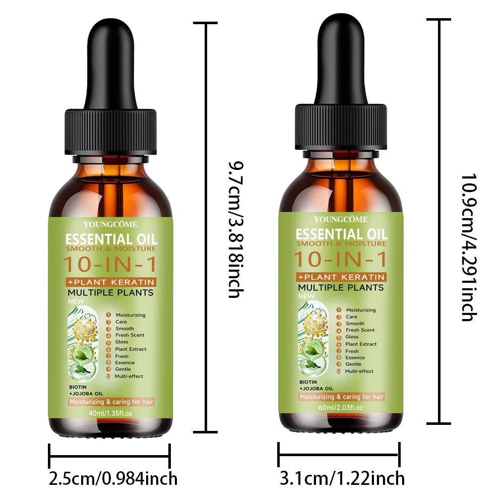 YOUNGCOME 10-in-1 Hair Essence Oil | Keratin & Jojoba