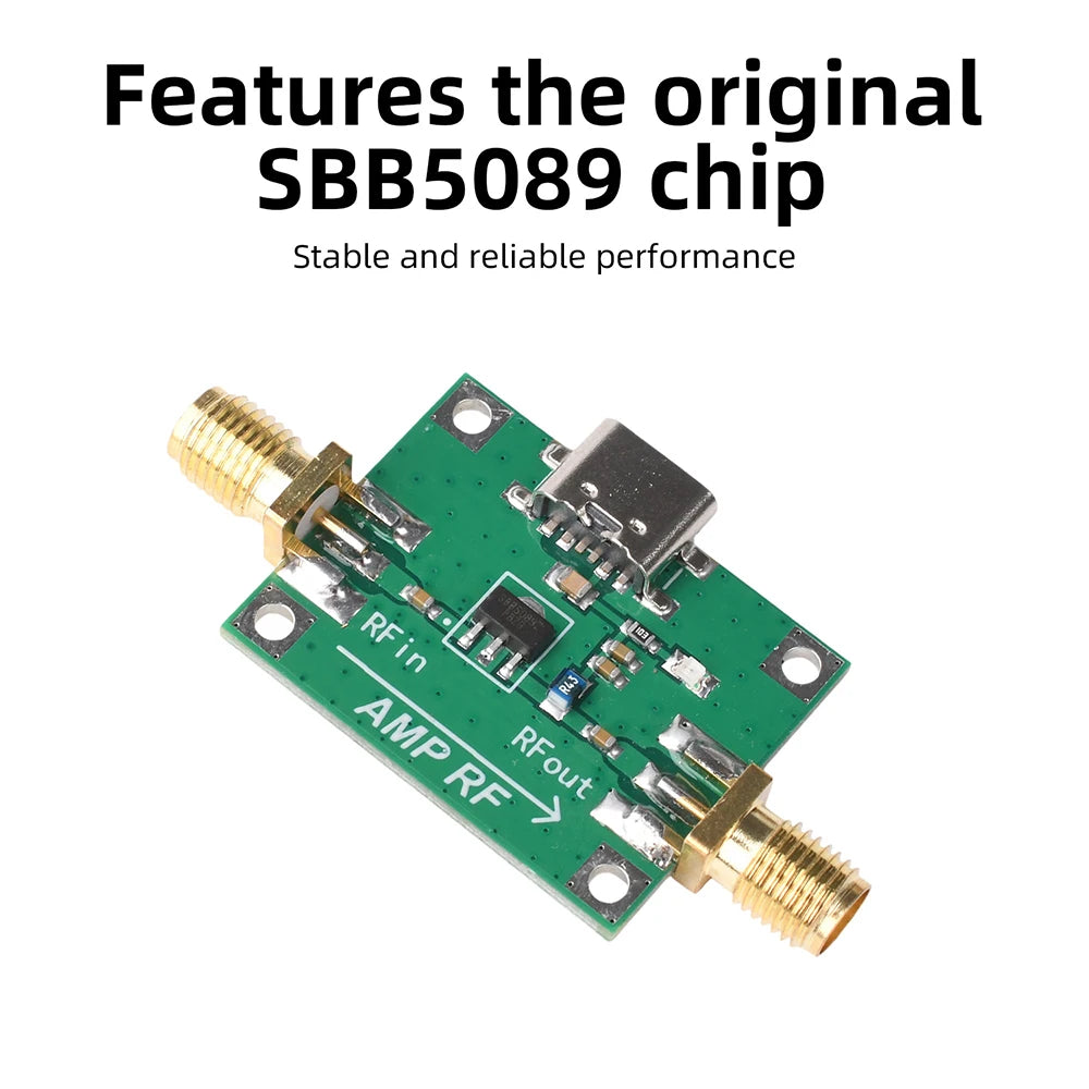SBB5089 Original Chip RF Amplifier 5MHz-6GHz Broadband 20dB Gain 5V for Radio Communication RF Testing and Signal Transmission Oasis Select