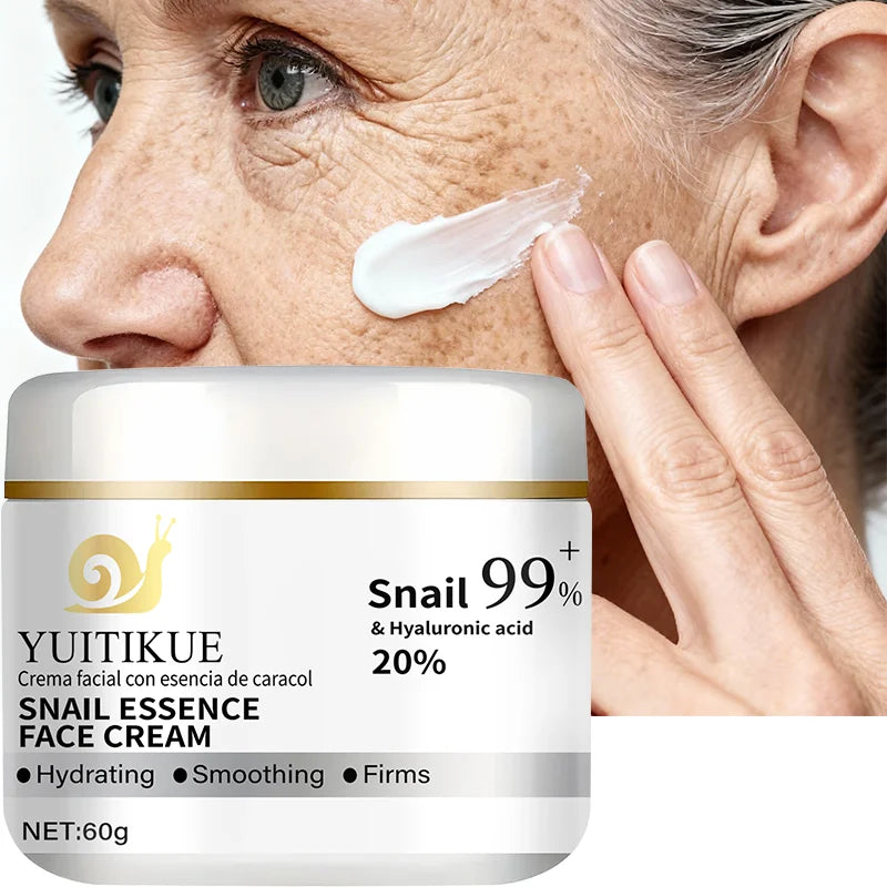 YUITIKUE 99% Snail Essence Face Cream 60g – Hyaluronic Acid