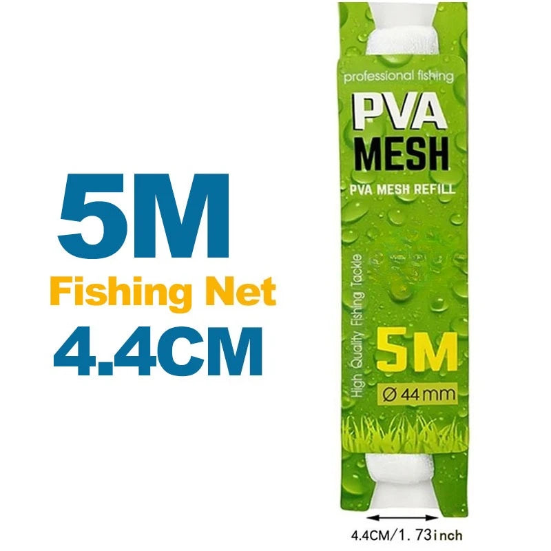 High-Quality 5M Mesh Water-soluble Fishing Nest 18/25/37/44MM Environmental Carp Fishing Feeder European Fishing Accessories Oasis Select 44mm