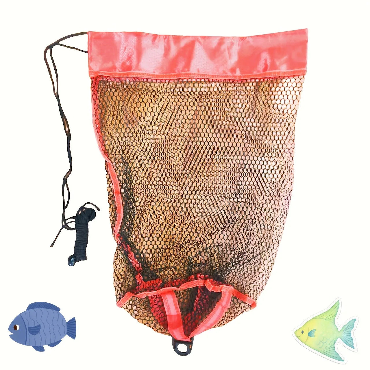 Single-pack Nylon Mesh Fishing Bag,Suitable for Outdoor Fishing,Fishing Aid Tool,Fishing Bag,Quick-drying Foldable Woven MeshBag Oasis Select