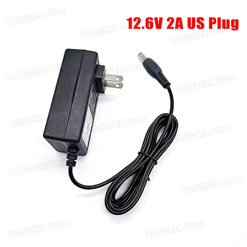 DC 12.6V 2A Li-ion Battery Charger For 10.8V 11.1V 12V Electric Drills Power Tools Universal Power Supply Adapter EU US Plug Oasis Select 12.6V 2A US Plug
