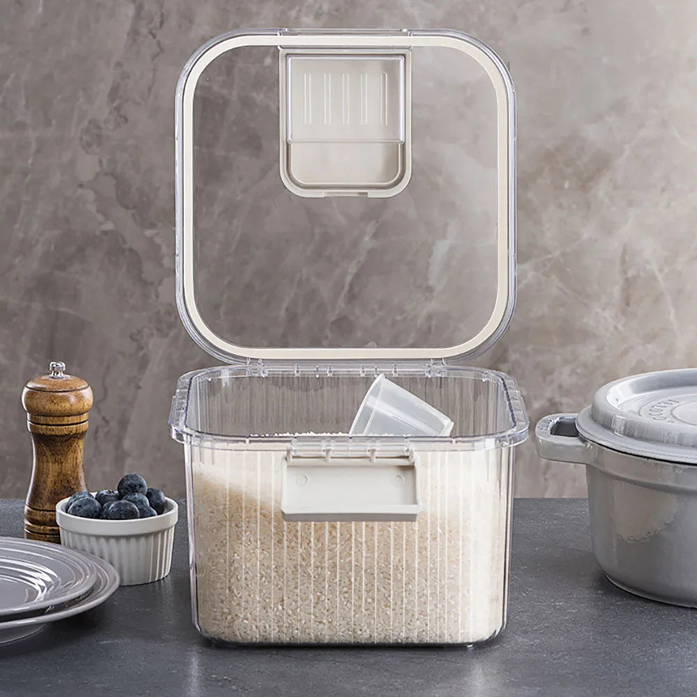 Sealed Rice Container - Household Use, Large Capacity Moisture-Proof, Kitchen Grain Jar, Insect-Proof Rice and Flour Storage Jar Oasis Select