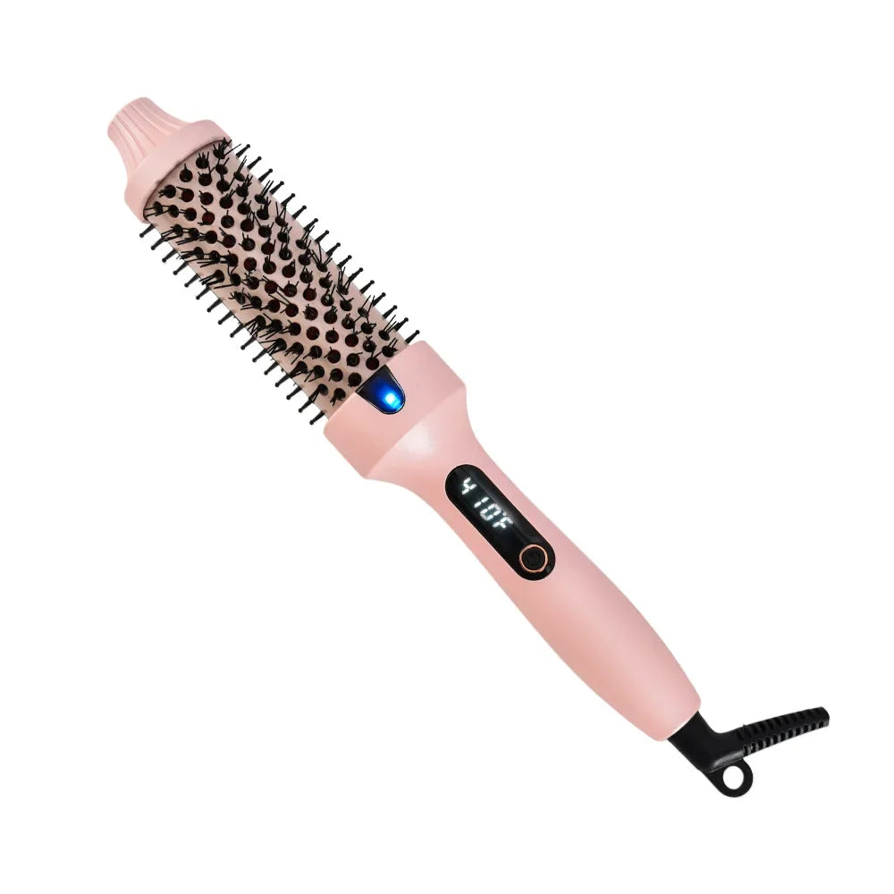 2-in-1 Electric Straightening & Curling Brush 38mm Styler