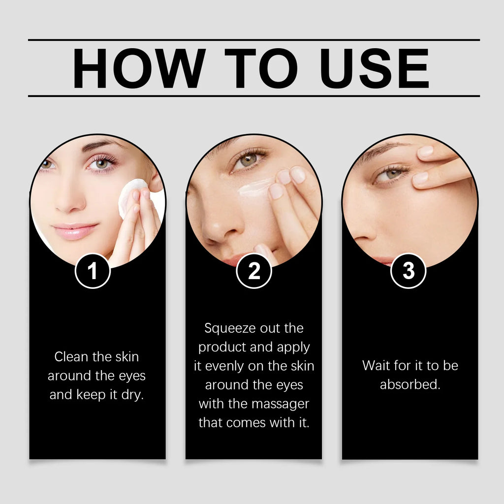 Jaysuing Retinol Roller Eye Cream Reduce Eyes Puffiness Moisturizing Care Cream Brightening Firming Lifting Under the Eyes Cream Oasis Select