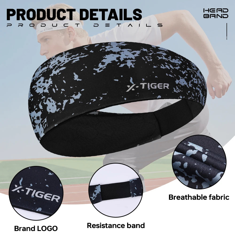 X-TIGER Men Women Sports Headband Sweatband Breathable cycling Hairband Summer cycling Running Gym Head Band Elastic Sweatband Oasis Select