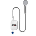 3500W Electric Mini Instant Hot Water Heater Bathroom Faucet Tap Heating 3 Seconds Instant Water Heater Shower Head Set Oasis Select WHITE US Plug