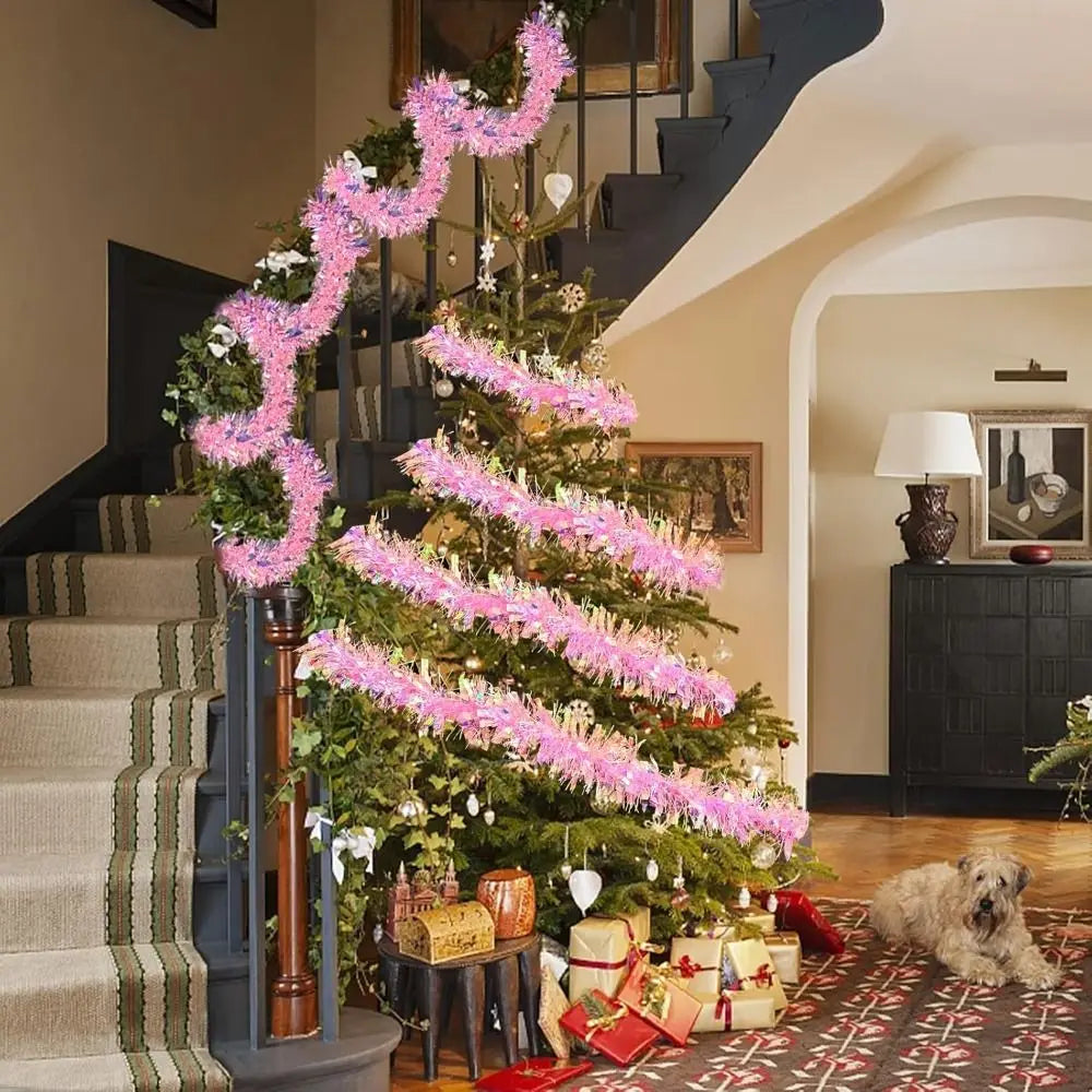 2M Colorful Tinsel Garland Strip – Christmas & Party Décor