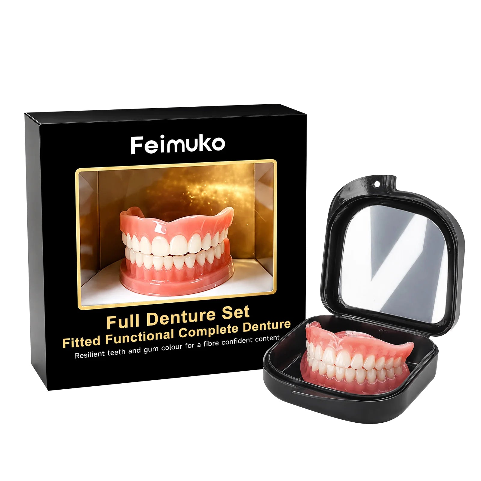 Reusable Cosmetic Teeth Veneer Set, Easy Wear Dental Veneers to Conceal Tooth Gaps for a Stunning Beautiful Smile Oasis Select 1pc