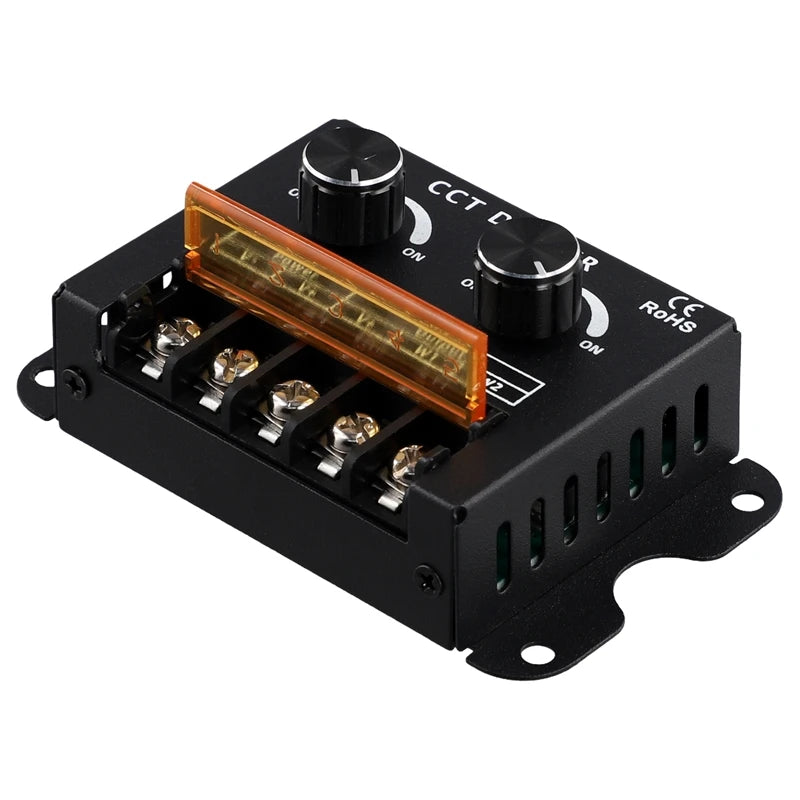 LED Controller DC 5-24V 15A Dimmerable CCT Dual Color Temperature LED Strip Controller LED Light Box Signboard Oasis Select As Shown