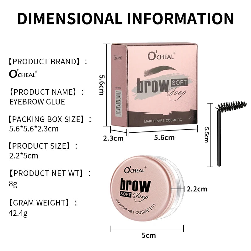 Eyebrow Styling Gel 3D Feathery Wild Brow Wax Waterproof Long Lasting Easy To Wear Shaping Eyebrows Makeup Sculpt Soap Cosmetics Oasis Select