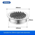 70-300mm Stainless Steel Wall Ceiling Air Vent Exhaust Hood Ducting Ventilation Waterproof Vents Cap Grille Cover Oasis Select 250mm