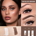 3-Piece Wooden Eyeshadow Liner & Contour Concealer Pencil Set Eye Makeup Pencil Set Oasis Select Deep coffee