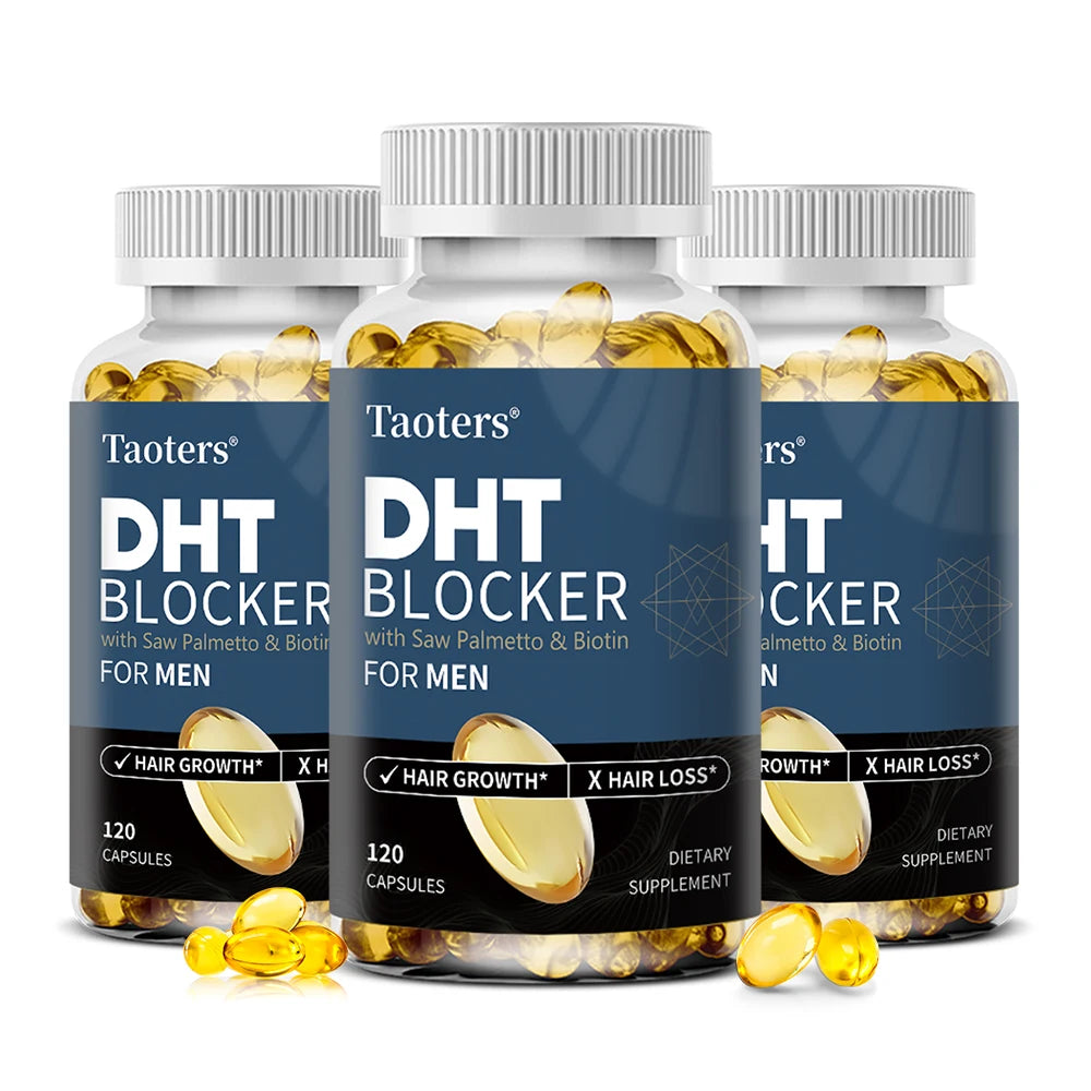 DHT Blocker Hair Growth Supplement – Saw Palmetto & Biotin Hair Growth Supplement Oasis Select 120 count-3 bottle
