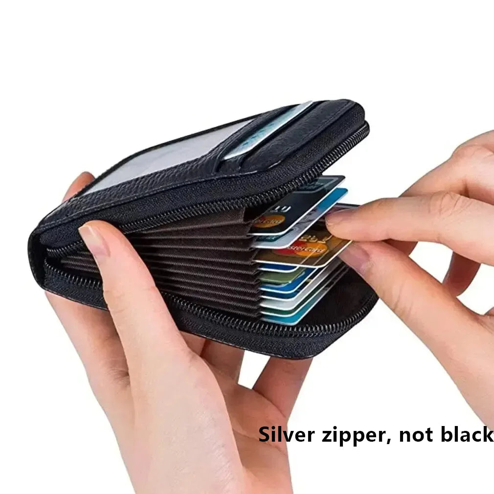 1pc Organ Card Bag Korean Edition Portable Women's Short Bank Card Cover Business Card Clip Zipper Vertical Handheld Bag Oasis Select