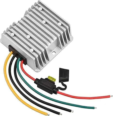 Acc-Control 30A DC 24V-36V to 12V Step Down Converter Golf Cart Voltage Reducer Regulator Buck Transformer Waterproof with Fuse Oasis Select 24V48V36V to 12V 20A