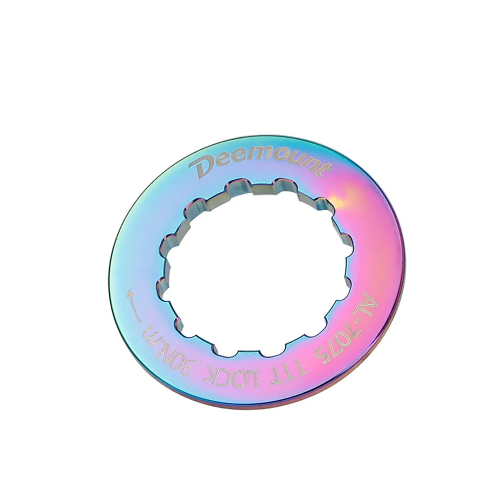 1pc Mountain Bike Cassette Lock Ring 8-11 Speed Anodized Aluminum Alloy Flywheel Locking Cover Bicycle Freewheels Accessories Oasis Select Colorful