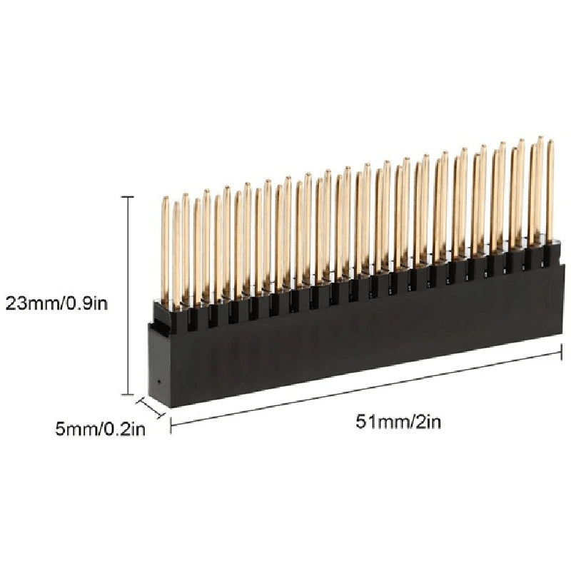 2 x 20(40 Pin) Stacking Header for A+/B+/Pi 2/Pi 3 Extra Tall Header (Pack of 4) Oasis Select