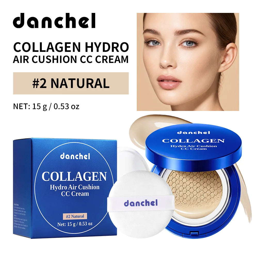 Collagen Air Cushion CC Cream Long-Lasting Hydration Conceal Acne Marks, Redness & Pores Waterproof Sweatproof Collagen CC Cream Oasis Select Natural