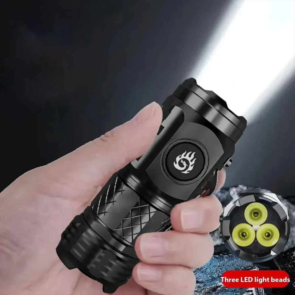 ESMARTER Mini 3-LED Flashlight | Type-C, 800 Lumen, 5 Modes