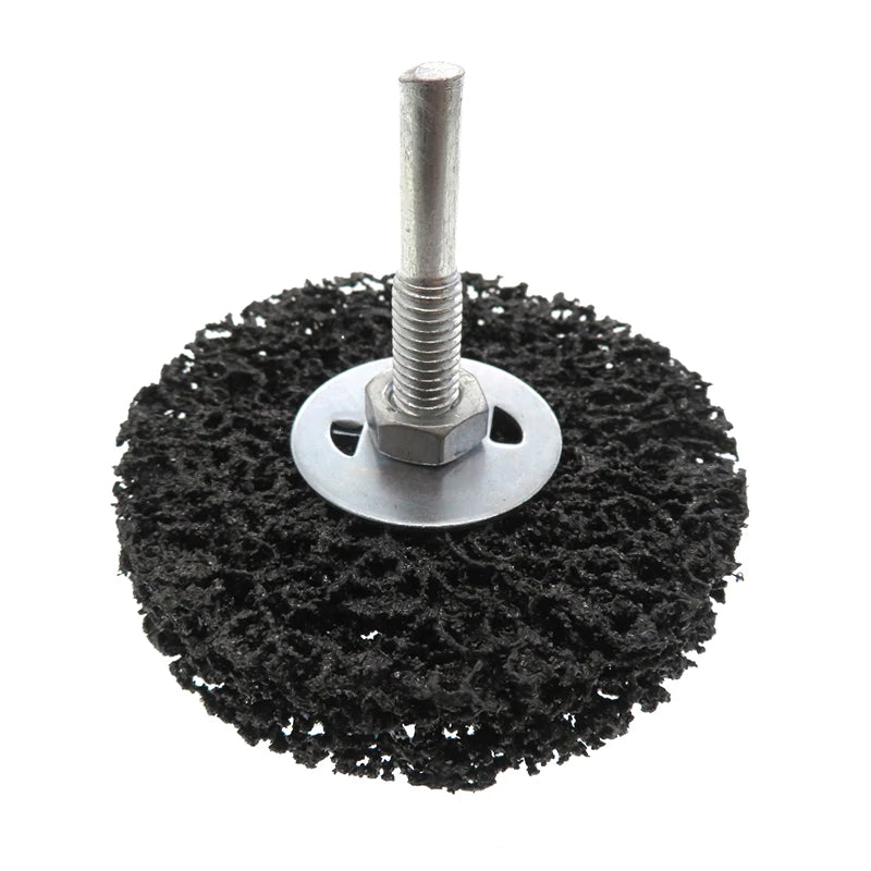 2/3/4 Inch Strip Abrasive Wheel With 6mm Shank Rotary Polishing Disc For Rust Paint Removal Metal Surface Derusting Power Tool Oasis Select black 1pcs 75mm