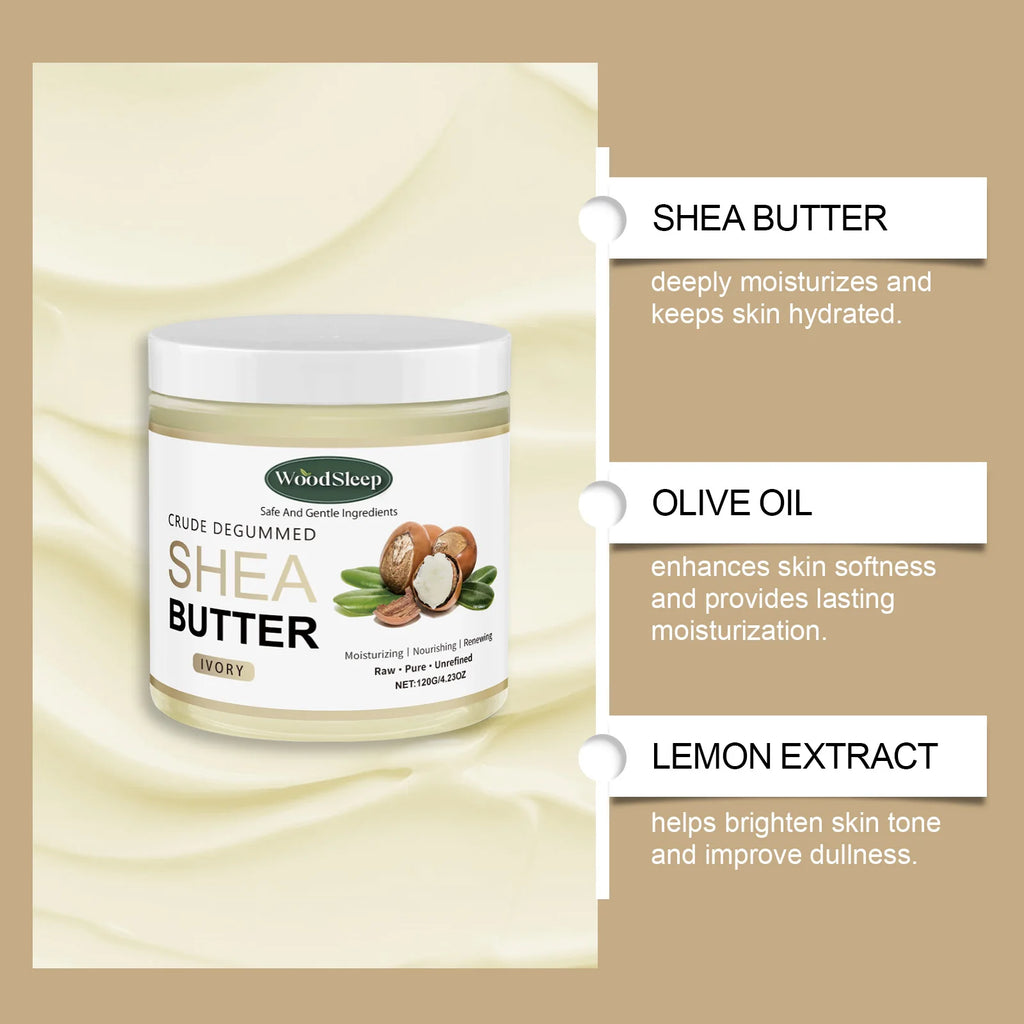 WOODSLEEP Shea Butter Body Cream – 48Hr Deep Hydration Body Moisturizer Cream Oasis Select
