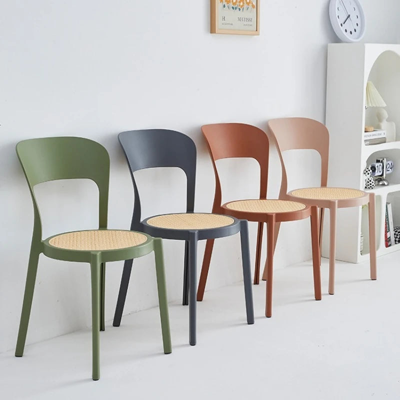 Nordic plastic chair simple dining chair home creative adult back chair modern Internet celebrity stackable desk chair Oasis Select