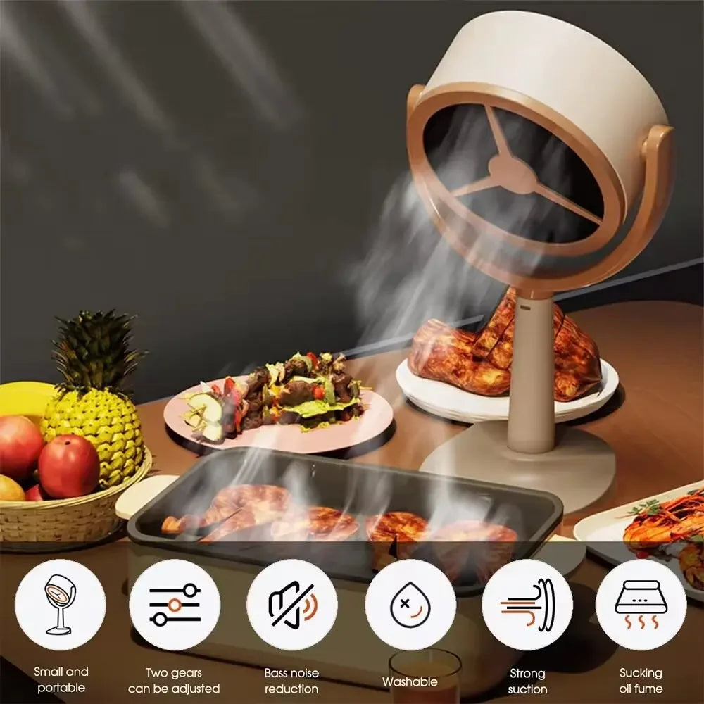 Portable Desktop Range Hood USB Smoke Extractor – BBQ & Hot Pot