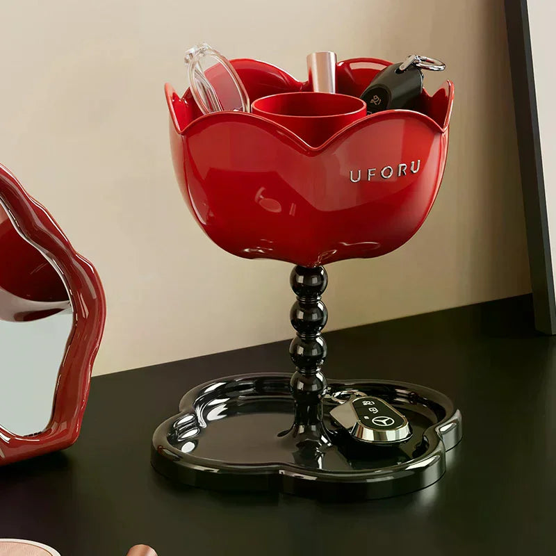 Blossom Inspired Home Decoration Piece, Multi-purpose Desktop Storage, Makeup Organizer, Key Holder & Assorted Tray Oasis Select