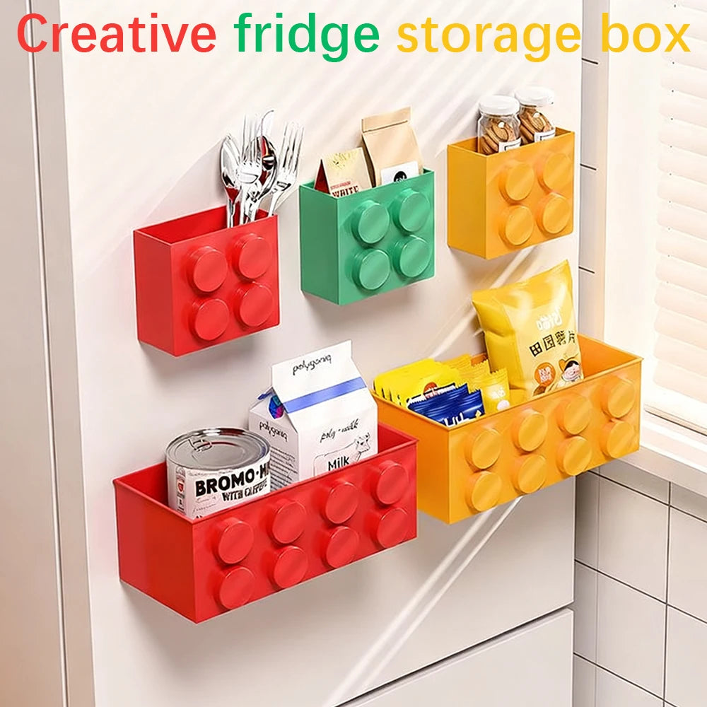 Magnetic wall-mounted narrow-edge kitchen straw, cling film storage box, refrigerator side storage rack Oasis Select