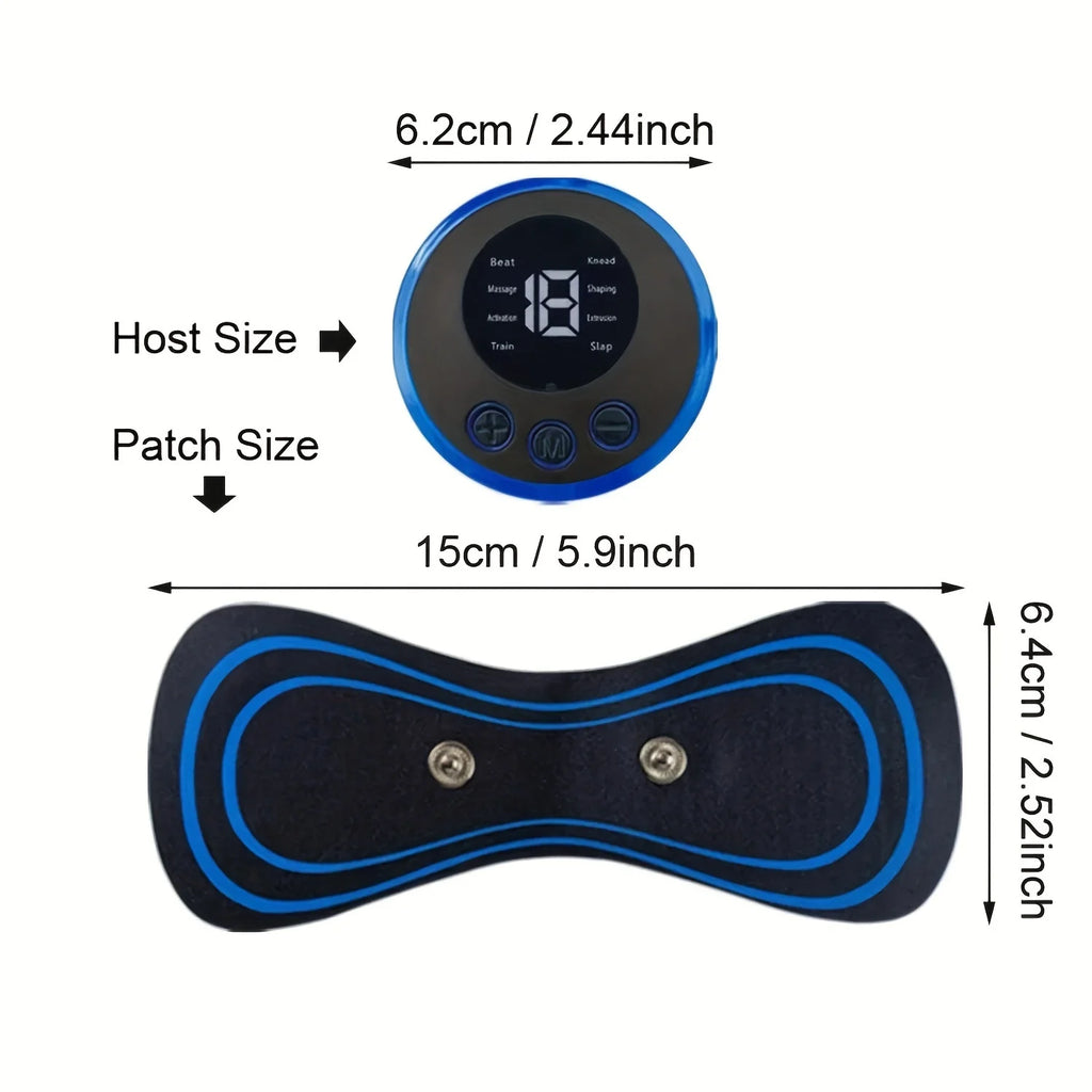 Muscle Electric Massager 2/3/4 Pcs EMS Neck Massage Machine 8 Modes 19 Levels of Strength Vibrater Instrument Treatment Oasis Select