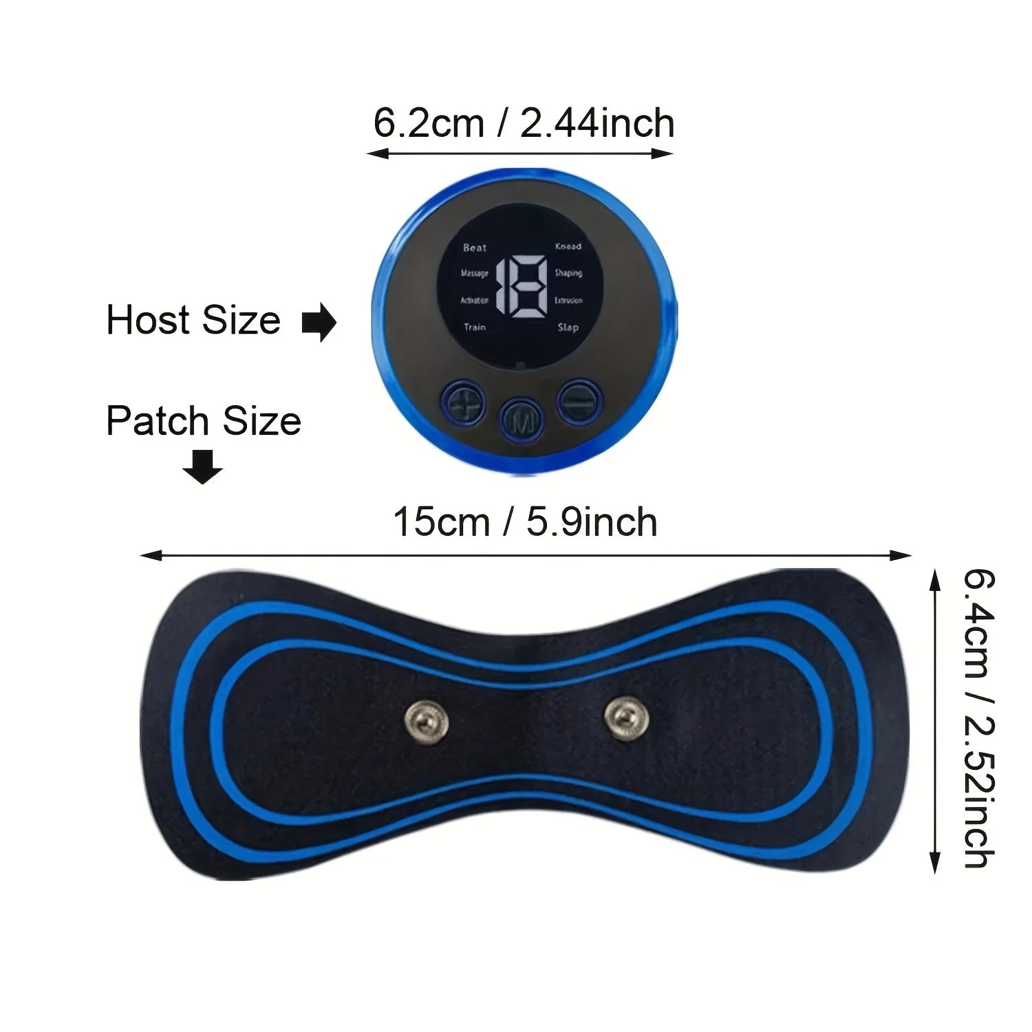 Muscle Electric Massager 2/3/4 Pcs EMS Neck Massage Machine 8 Modes 19 Levels of Strength Vibrater Instrument Treatment Oasis Select