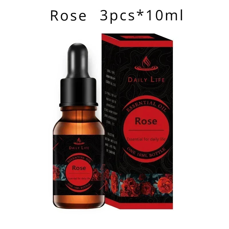 Water Soluble Aromatherapy Essential Oil Lavender Rose 10ML*3pcs for Humidifier Gypsum Expansion Stone Special Essential Oil Oasis Select Rose 10ml