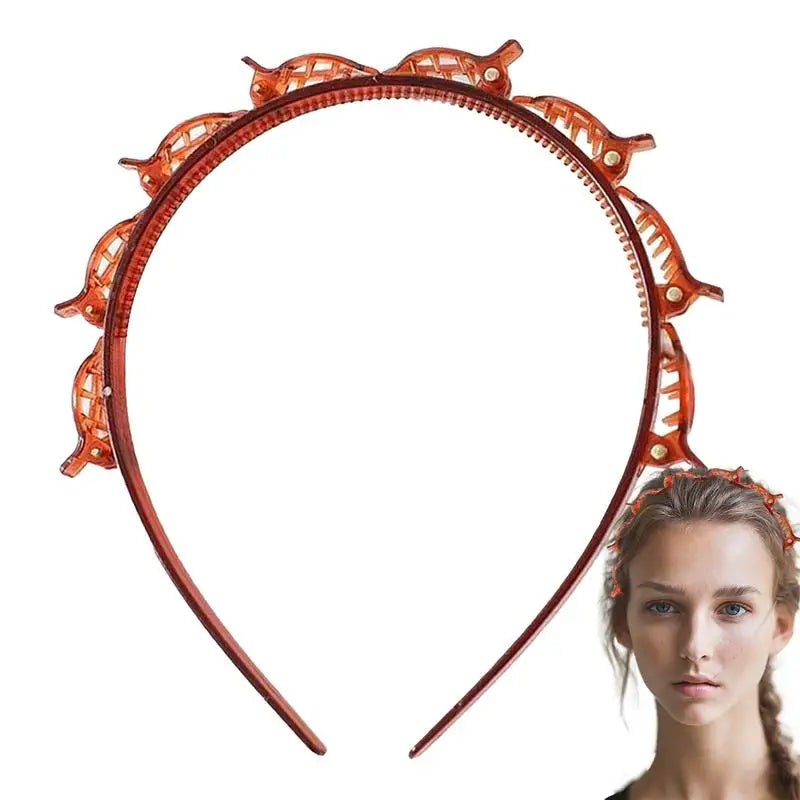 Bangs Hairstyle Hairpin Hairstyle Hairpin Headband Toothed Braid Tool Professional Weave Bangs Clip Hair Accessories For Girls Oasis Select