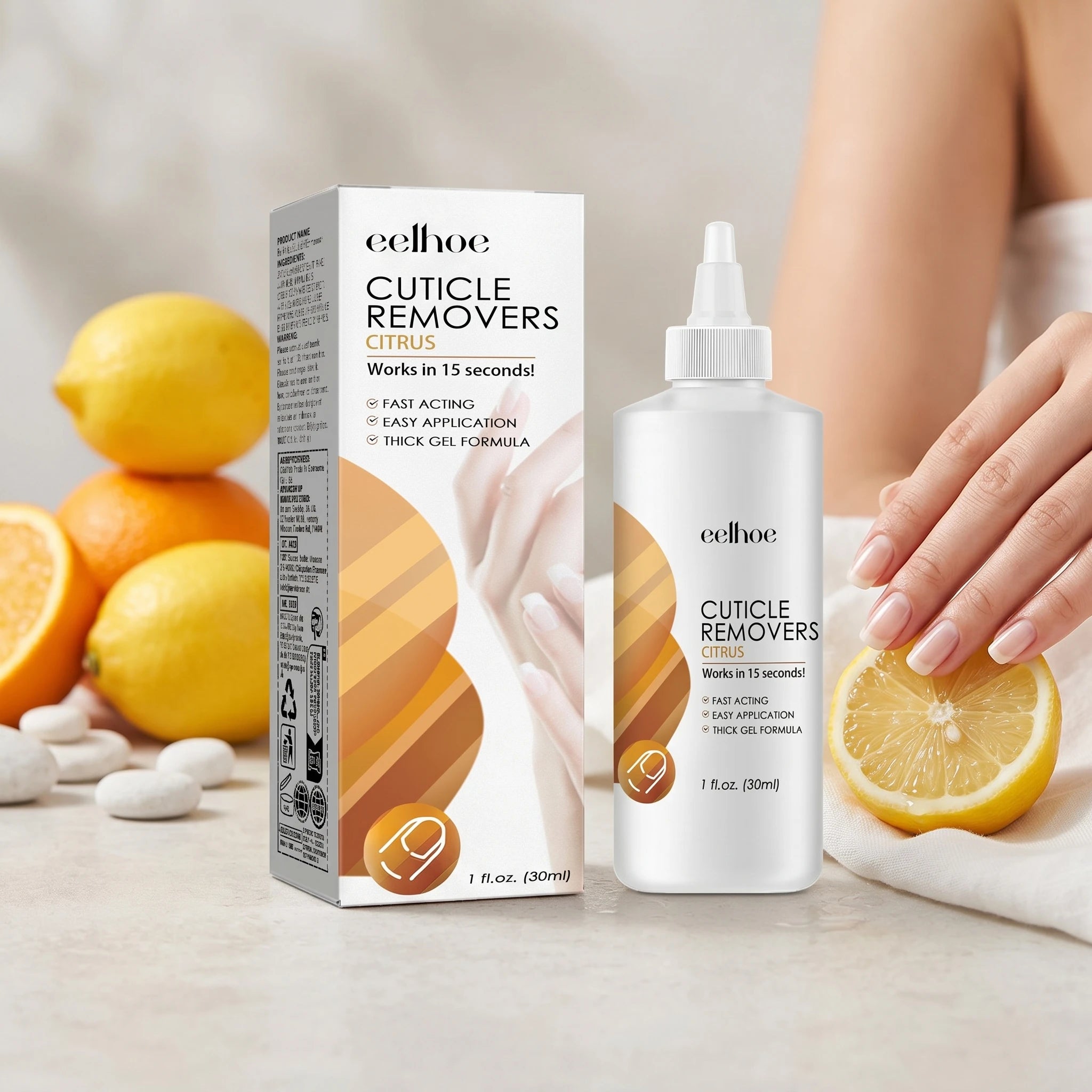 Citrus Cuticle Remover Gel Dead Skin Softener for Nail Care Improve Rough Damaged Nails Smooth Nourishing Care Liquid Oasis Select