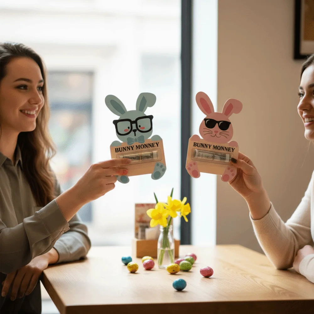 6-Pack Easter Bunny Cash Holders | Cute Cartoon Money Wallets
