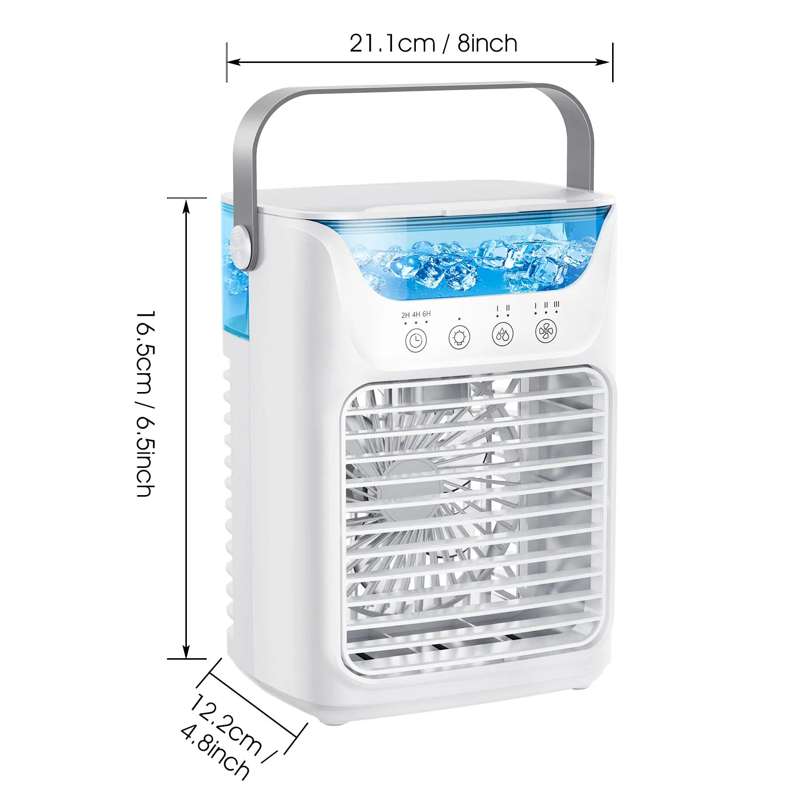 Portable USB Mist Fan 700ml – 3 Speeds, RGB Light & Timer