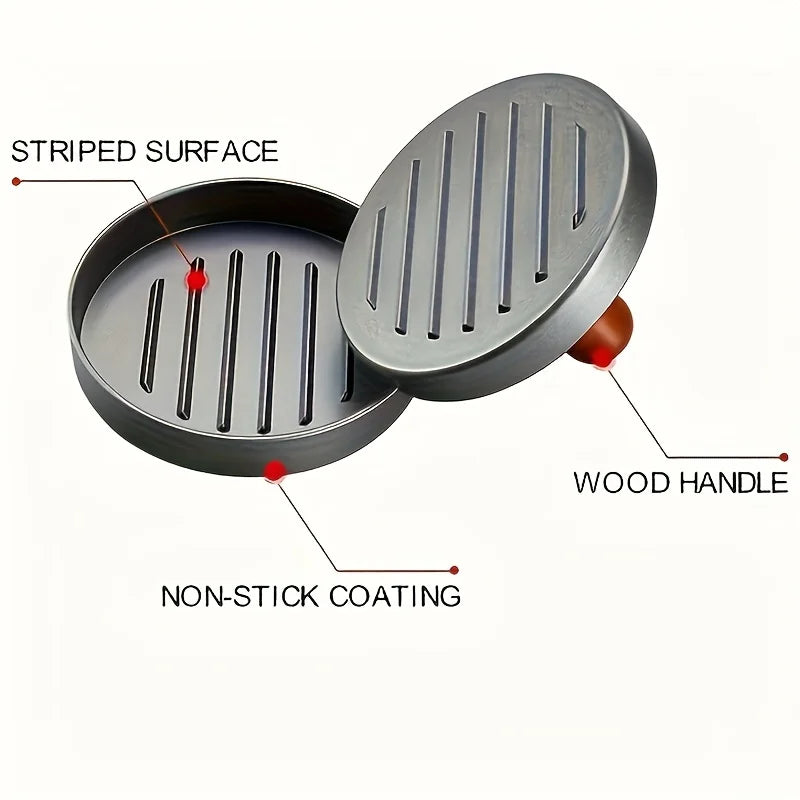 1PC Non-Stick Burger Press Patty Maker Metal Hamburger Mold for Beef Cheese Veggie Burger Making Suitable for BBQ Grill Cooking Oasis Select