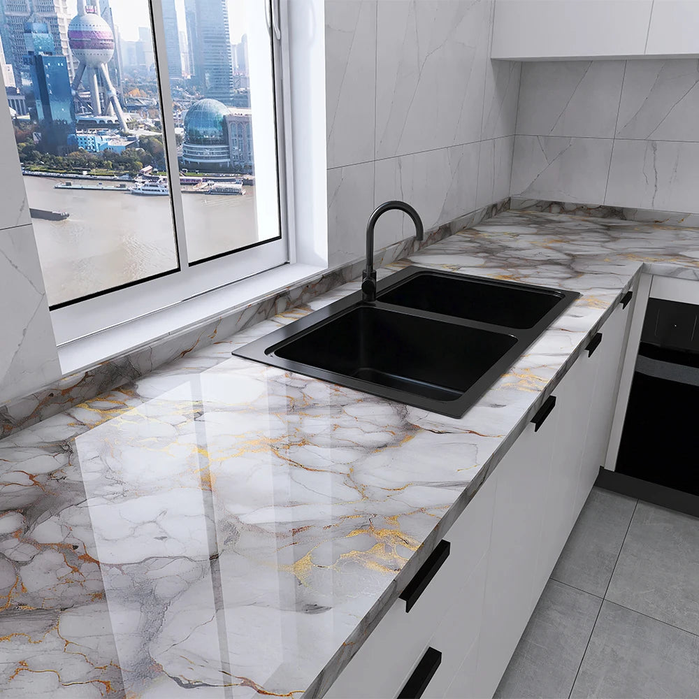 Peel & Stick Tile Wallpaper – Waterproof PVC Kitchen Sticker