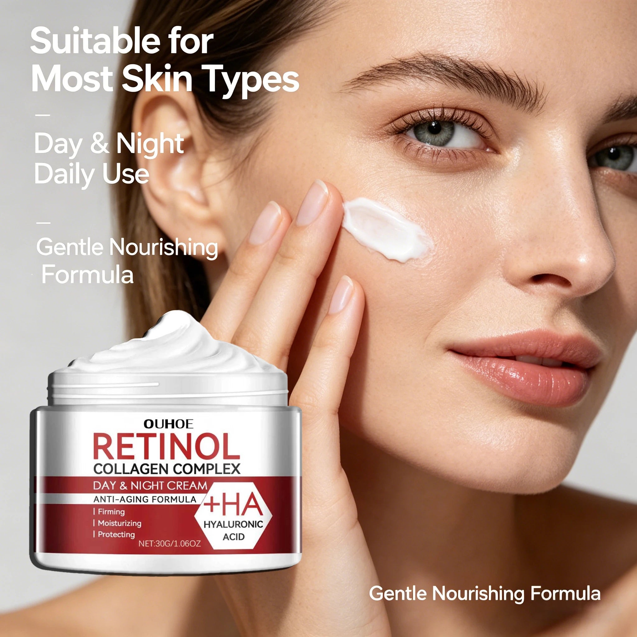 Hoygi Retinol Face Cream – Collagen & Hyaluronic Moisturizer