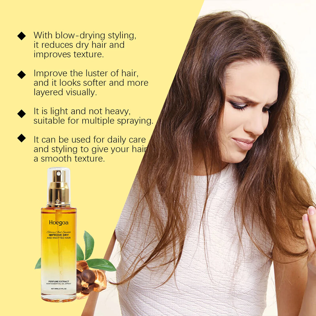 Smoothing Hair Care Essential Oil Repair Dry Damaged Hair Anti Frizzy Massag Scalp Improve Hair Tangling Nourishing Hair Serum Oasis Select