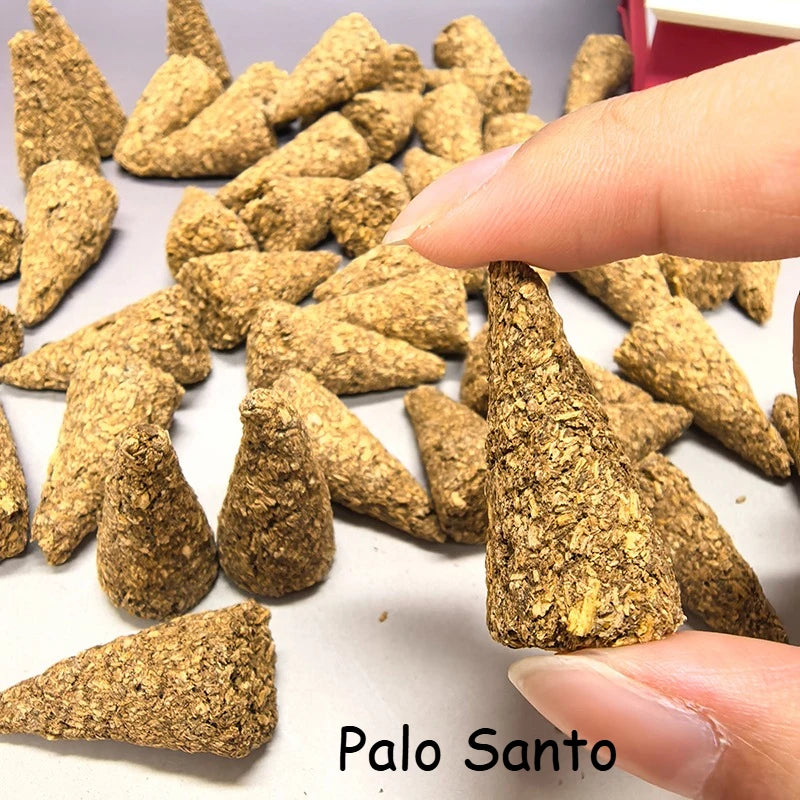 50PCS premium Palo Santo /White Sage fragrance cones, handmade, suitable for yoga meditation, reading and home office decoration Oasis Select Palo Santo 50pcs