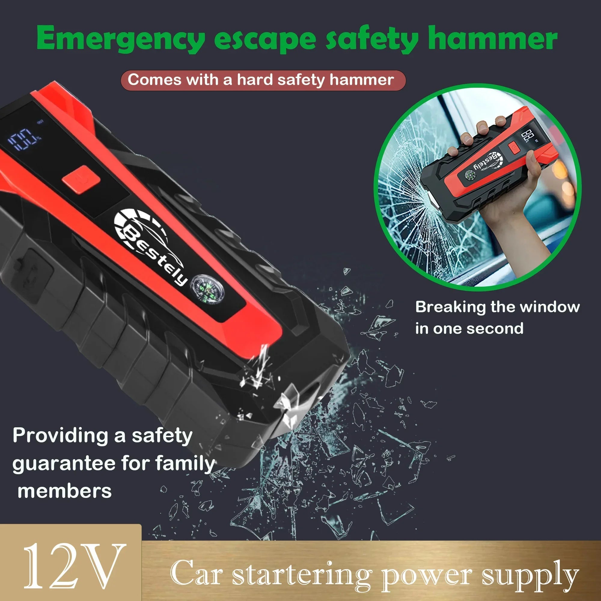 Jump Starter Power Bank 12V Booster for Car Start 3000A Battery Quick Charger Portable Auto Starting Device Powerbank Oasis Select