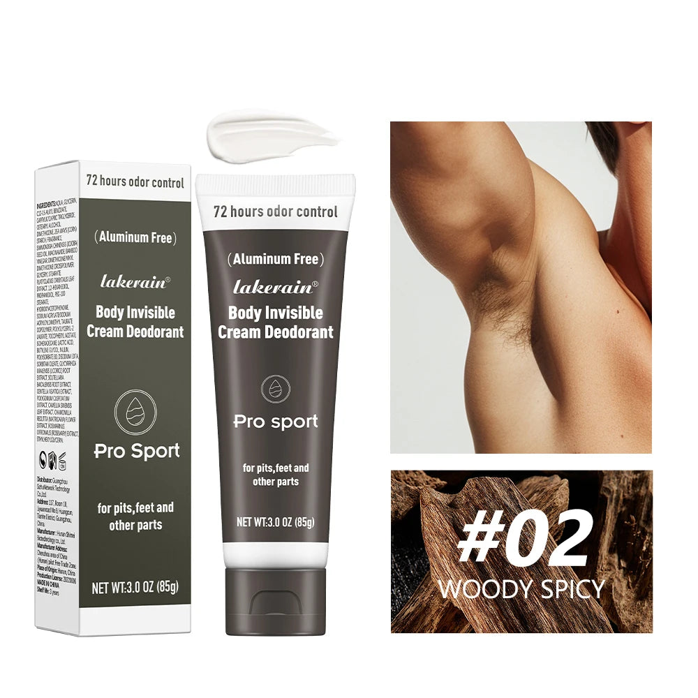 Body Deodorant Stick Invisible Cream Long-lasting 72H Oder Protection Control Nourishing Skin for Men Daily Use and Travel Oasis Select 02