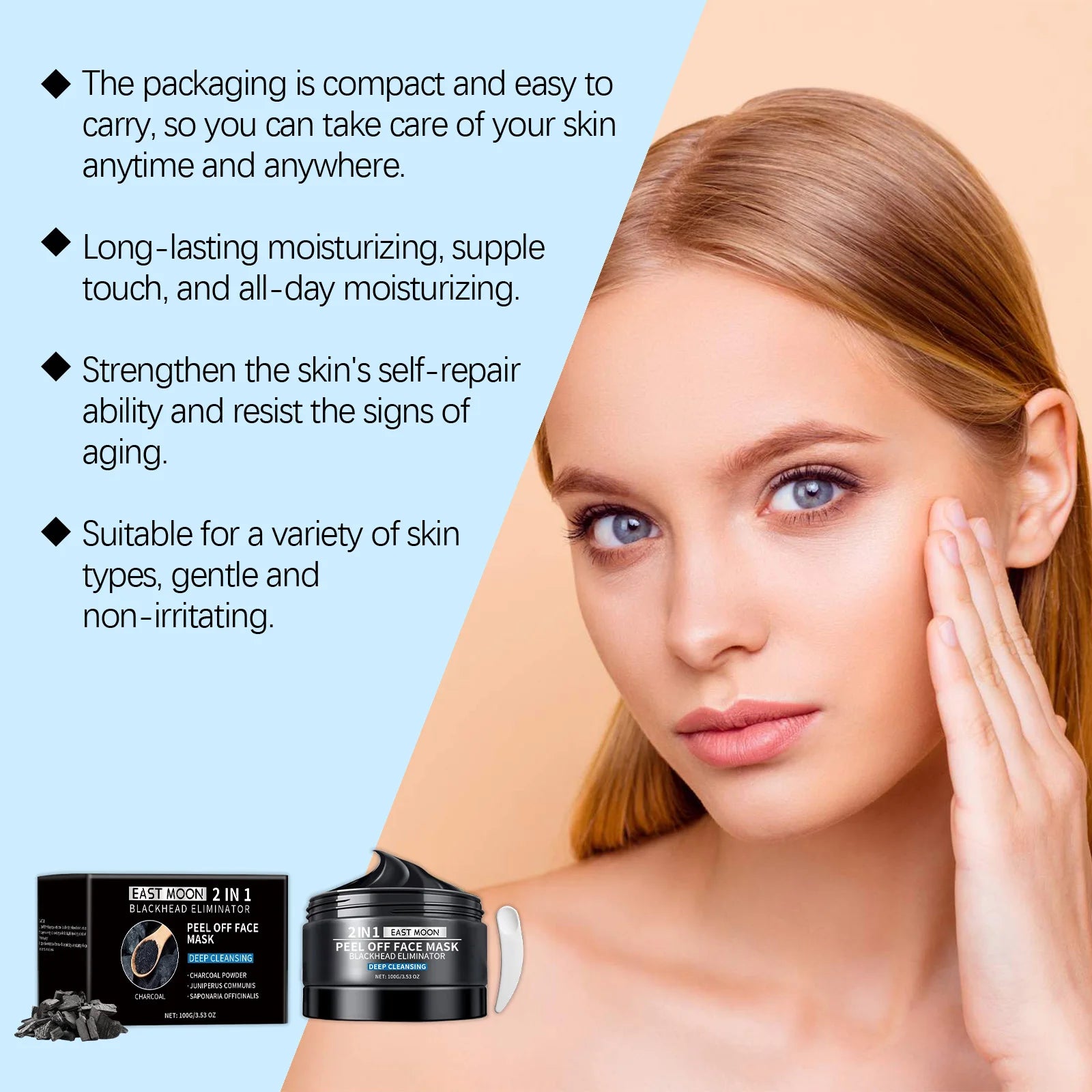 Bamboo Charcoal Blackhead Peel Mask – Pore & Oil Control Charcoal Peel Mask Oasis Select