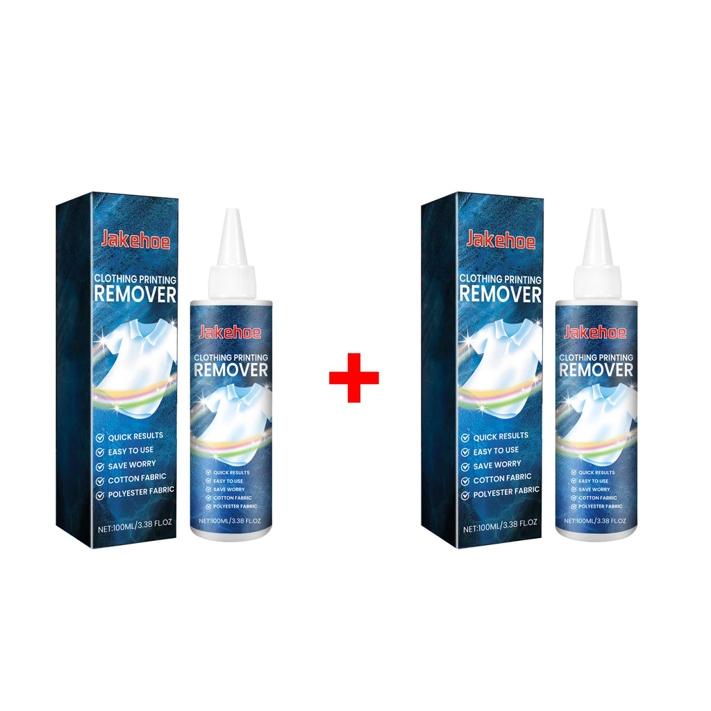 JAKEHOE Clothing Printing Remover for Cotton Fabric Fabric Printing Patterns Letters Cleaning Powerful Remover 100ml Oasis Select 2 X 100ml boxed