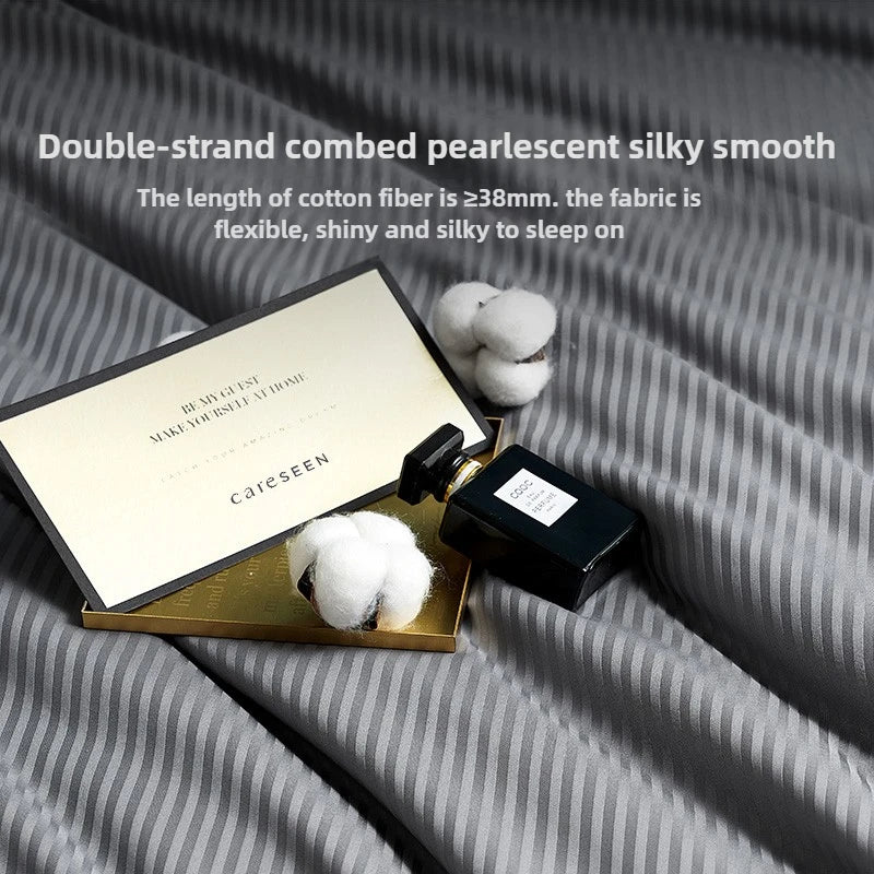 Light Luxury 100S Cotton 4-piece Bedding Set with Superior Sense Sheets and Duvet Set Bedding Comforter Bedding Sets Oasis Select