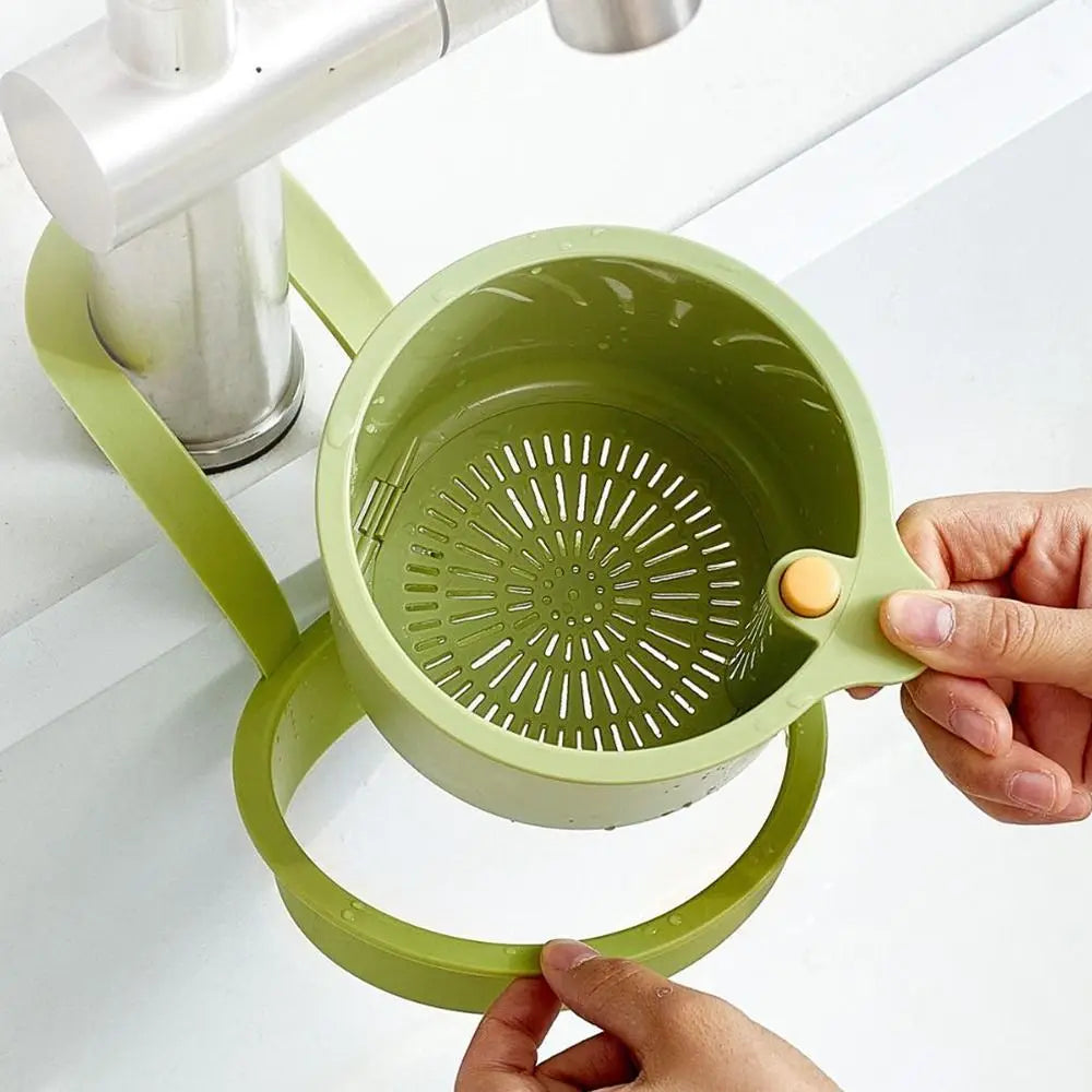 Portable Push-type Kitchen Sink Filter Basket Separate Drain Bowl Filter Basket Anti-leakage Anti-leakage Sink Storage Rack Oasis Select